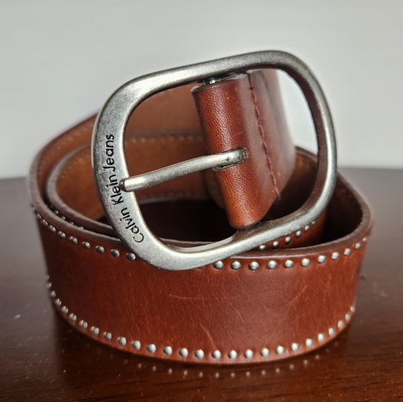 Calvin Klein Accessories - Calvin Klein Brown Leather Belt